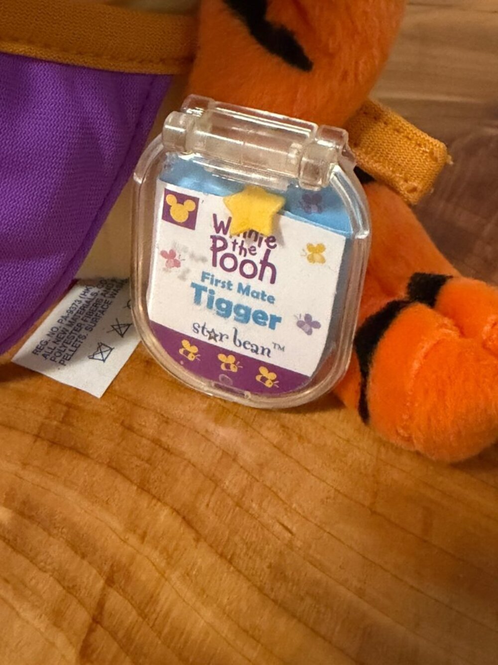 Fisher-Price Star Bean First Mate  Winnie the Pooh - Tigger Plush Stuffed Toy. - Picture 7 of 9